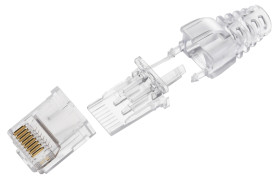 Złącze RJ45 Męski Złącze RJ45 Montaż na kablu Cat6 Bel-Stewart, proste