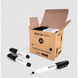 Show-Me EMWM30 Show-me Basics Mini whiteboard Pens Black - Box 30
