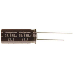 Kondensator 680μF 100V dc Radialny, Otwór przelotowy Rubycon roztaw: 7.5mm 16 (Dia.) x 40mm