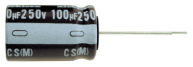 Kondensator 220μF 160V dc Radialny, Otwór przelotowy Nichicon roztaw: 7.5mm 16 (Dia.) x 25mm