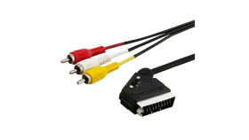 Kabel Męski Savio Cl-133 (Scart M - Rca X 3 M 2M Kolor Czarny)