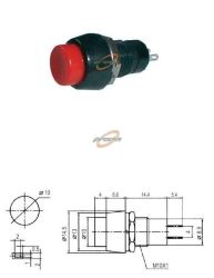 PRZEŁĄCZNIK PRZYCISK OKRĄGŁY ON-OF 12V CZERWONY MKX
