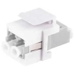 FO connector, LC duplex socket to LC duplex socket, OM1/OM2, multimode, ceramic, beige, BYB-4-98F2124