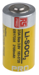 Bateria 2/3 A 3.6V 2/3 A 2.1Ah RS PRO Lit-chlorek tionylu