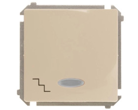 Simon Basic Łącznik schodowy z podświetleniem, szybkozłącza, beżowy BMW6L.01/12