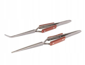 Reversed Cross-Action Tweezers 2 pcs Set