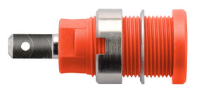 Gniazdo bananowe Żeński Wypustka typ Gniazdo bananowe Czerwony 24A Schutzinger rozmiar 4 mm