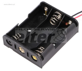 Pojemnik na baterie R6 AA 3szt z kablami