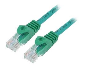 Patch cord U/UTP, Cat 6, wtyk RJ45 z obu stron, linka, CCA, 0,5m PP6U-0.5M/G