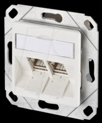 130B12D21102-E C6Amodul 2 port 270°M UPk pure white RAL9010