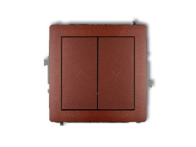 DECO Wyłącznik żaluzjowy z podtrzymaniem brązowy metalik 9DWP-88 KARLIK