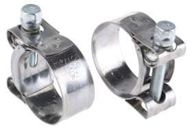 Opaska zaciskowa średnica wew 37 → 40mm śrubowa RS PRO ze stali nierdzewnej szerokość 20mm