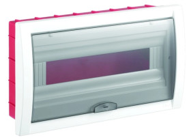 Rozdzielnica Podtynkowa, 1-Rzędowa, 12-Modułowa Ip40, Drzwi Transparentne / 90912012