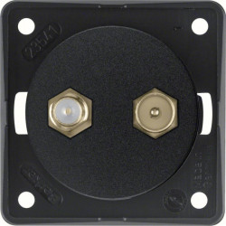 Integro Flow Gniazdo przyłaczeniowe - antenowe TV/SAT czarny mat 845632503