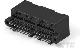 Plug, 28 pole, straight, 2 rows, black, 174979-2