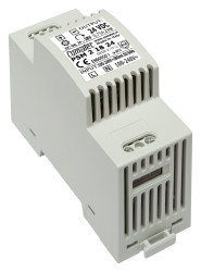 Zasilacz szyny DIN U wy 24V dc I wy 750mA U we 90 → 260V ac Comatec 18W impulsowy