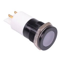 Q22FP1BPZZRYG12 Red / Green / Yellow Flush 22mm 12VDC LED Panel Indicator IP67 APEM