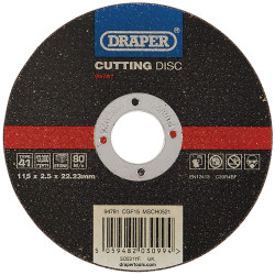 Draper 94781 Flat Stone Cutting Disc, 115 x 2.5 x 22.23mm