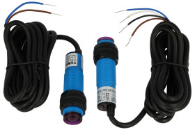 Czujnik; fotoelektryczny; G18-3C5PC; PNP; NO/NC; bariera (nadajnik-odbiornik); 5m; 10÷30V; DC; 200mA; cylindryczny plastikowy; f