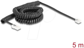 88481 Telephone cable / coiled cable, RJ11 plug / RJ45 plug, 5 m