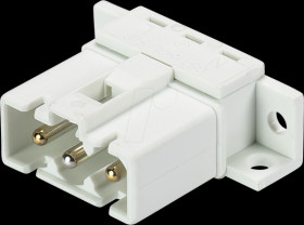 91.034.0153.0 Device connection - plug, solder connection, white, 3-pin