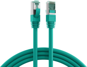 Patch cable, RJ45 plug, straight to RJ45 plug, straight, Cat 6A, S/FTP, LSZH, 0.5 m, green, MK6001.0,5GR