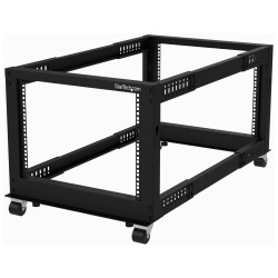 StarTech.com 4POSTRACK8U 4-Post 8U Mobile Open Frame Server Rack, Four Post 19i