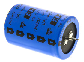 Kondensator 470μF 450V dc Zatrzaskowy Vishay roztaw: 10mm 35 (Dia.) x 50mm