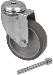 Koło samonastawne średnica kabla 100mm Pojedyncza śruba Tente 80kg wysokość całkowita 135mm