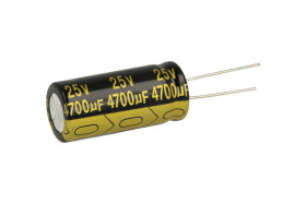 Kondensator; elektrolityczny; 4700uF; 25V; TS14; TS14 4700uF 25V +/-20% 16*35mm; fi 16x35mm; 7,5mm; przewlekany (THT); luzem; Su