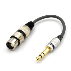 Adapter XLR Żeński Wtyk Jack 6.3 Stereo Vitalco Przejścióka XLR Jack 6,3