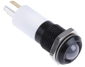 Lampka kontrolna do montażu panelowego 24V dc Zielony, Czerwony, Żółty 14mm LED Czarny Końcówka lutownicza RS PRO