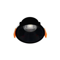 Oprawa podtynkowa downlight LED, 6W, 480lm, 6400K, IP20, okrągła, czarna, AMARA HOROZ