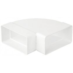 Kolanko wentylacyjne poziome, łącznik 90 stopni do kanału płaskiego 110x55mm airRoxy 02-405