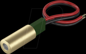 70116113 Dot laser module, red, 650 nm, 3 VDC, 6x20 mm, class 3R