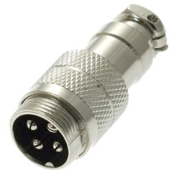 Gniazdo męskie NC515(4-M) na kab CB 4p wtyk prosty na kabel