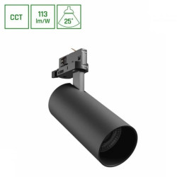 ANDROMEDA PRIME NA SZYNOPRZEWÓD 3F 3CCT 24W 230V 25st IP20 śr.76x177x228mm CZARNY SPECTRUM