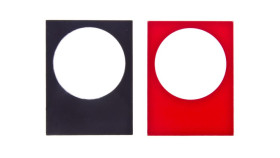 Tabliczka Opisowa 30X40mm Czarna/Czerwona 22Mm Prostokatna Zb2by2101