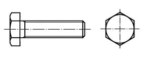 Śruba z łbem sześciokątnym TOOLCRAFT 133744 M12 70 mm DIN 961 100 szt.