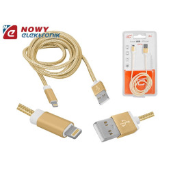 Kabel USB-Apple iPhone/8p 1m zł. złoty ipad