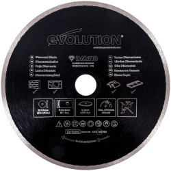Evolution RAGEBLADE210DIAMOND Diamond Blade, Continuous Rim 210 x 25.4mm