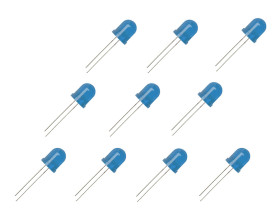 Opencircuit 10mm diffuse leds Blue - 10 pcs