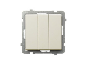 SONATA Wyłącznik potrójny IP20 ecru ŁP-13R/m/27 OSPEL