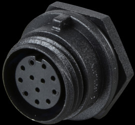 PX0412/12S Connector, front panel, 12-pin, socket