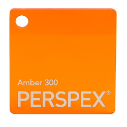 Perspex Cast Acrylic Sheet 1000 x 500 x 5mm Transparent Amber