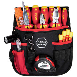 Wiha 44574 electrician Tool Set, 18 Piece (inc. Belt Pouch)