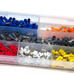 Zestaw tulejek kablowych izolowanych 0,5/0,75/1,0/1,5/2,5/4,0 w organizerze /600szt./