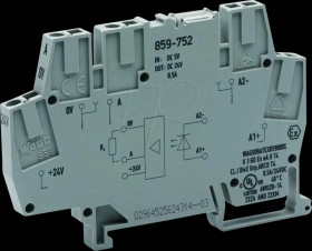 859-752 Optocoupler module, E: 5 V DC, A: 0 … 24 V DC, 0.5 A, grey