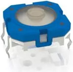 Short-stroke pushbutton, 1 Form A (N/O), 100 mA/35 V, unlit , actuator (transparent, L 1.11 mm), 3.6 N, THT, 1.14.012.501/0000