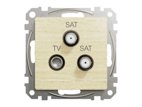 SEDNA DESIGN & ELEMENTS Gniazdo antenowe TV/SAT/SAT końcowe(4dB) brzoza SDD180481S SCHNEIDER ELECTRIC